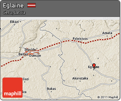 Shaded Relief 3D Map of Eglaine