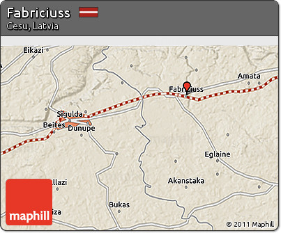 Shaded Relief 3D Map of Fabriciuss
