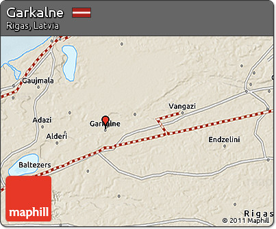 Shaded Relief 3D Map of Garkalne