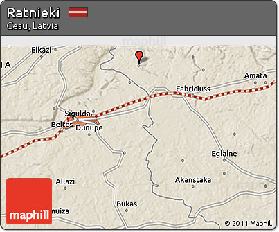 Shaded Relief 3D Map of Ratnieki