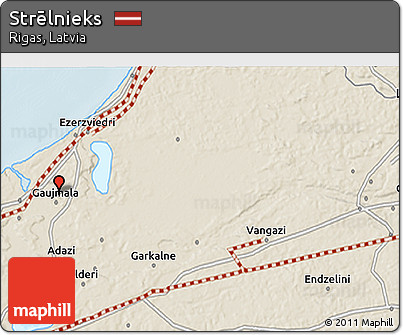 Shaded Relief 3D Map of Strēlnieks
