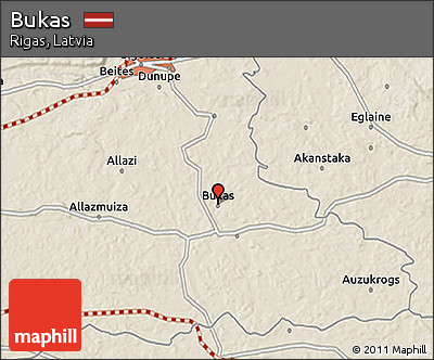 Shaded Relief 3D Map of Bukas