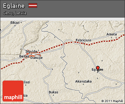 Shaded Relief 3D Map of Eglaine