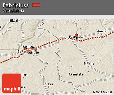 Shaded Relief 3D Map of Fabriciuss