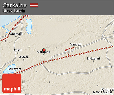 Shaded Relief 3D Map of Garkalne