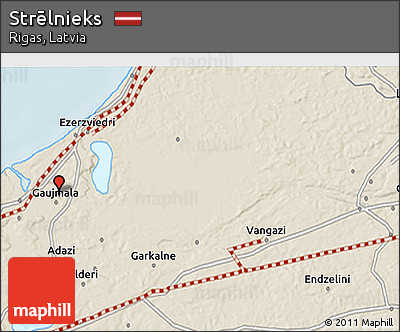 Shaded Relief 3D Map of Strēlnieks