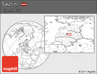 Blank Location Map of Sautiņi