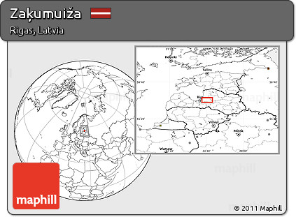 Blank Location Map of Zaķumuiža