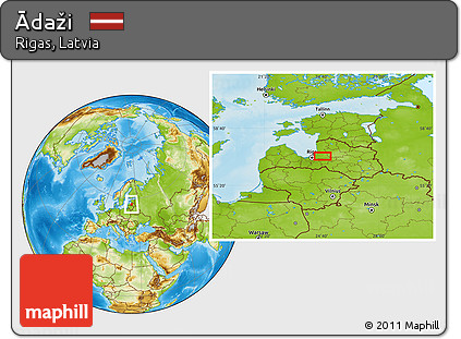 Physical Location Map of Ādaži