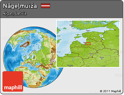 Physical Location Map of Nāgeļmuiža