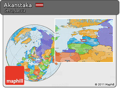 Political Location Map of Akanstaka