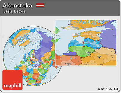 Political Location Map of Akanstaka