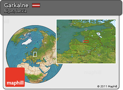 Satellite Location Map of Garkalne