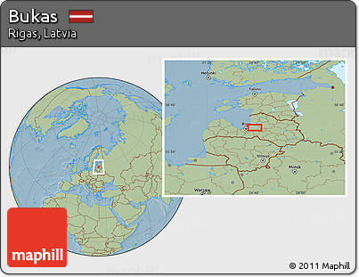Savanna Style Location Map of Bukas, hill shading