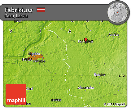 Physical Map of Fabriciuss