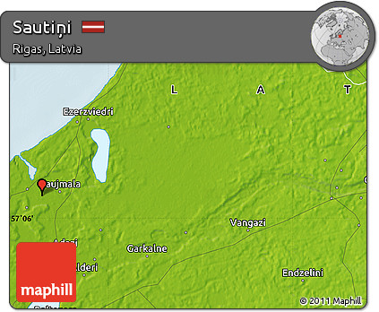 Physical Map of Sautiņi