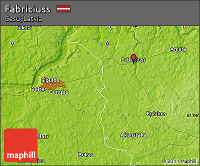 Physical Map of Fabriciuss