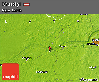 Physical Map of Krustiņi