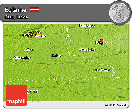Physical Panoramic Map of Eglaine