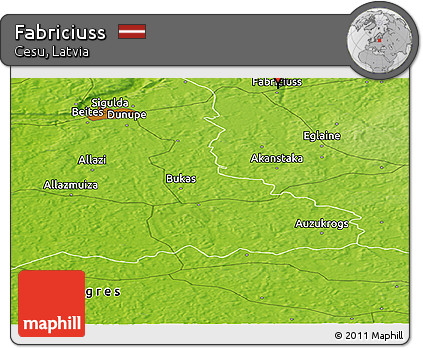 Physical Panoramic Map of Fabriciuss