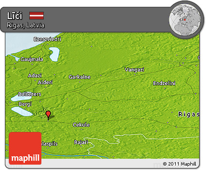 Physical Panoramic Map of Līči