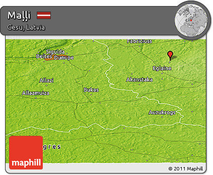 Physical Panoramic Map of Maļļi