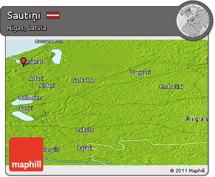 Physical Panoramic Map of Sautiņi
