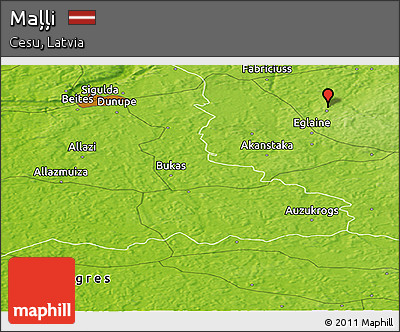Physical Panoramic Map of Maļļi