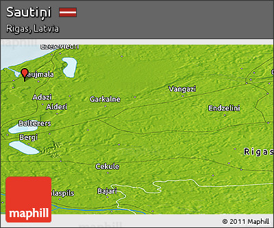 Physical Panoramic Map of Sautiņi