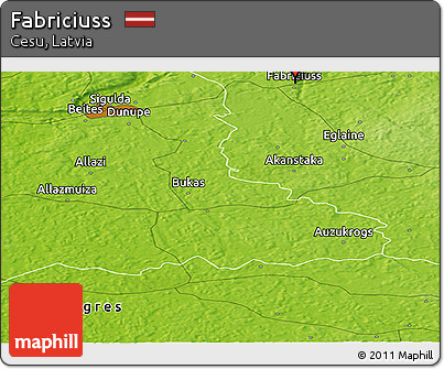 Physical Panoramic Map of Fabriciuss