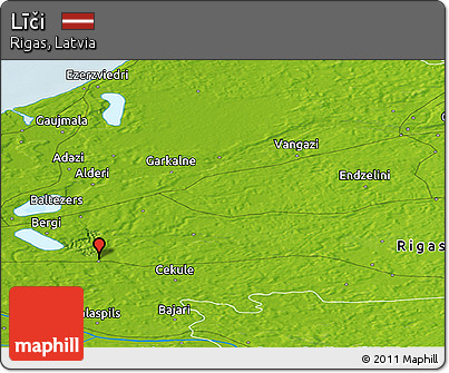 Physical Panoramic Map of Līči