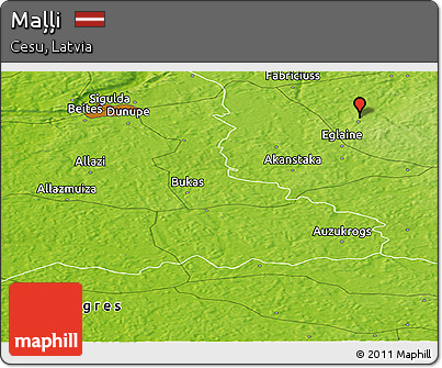 Physical Panoramic Map of Maļļi