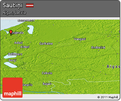 Physical Panoramic Map of Sautiņi