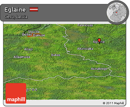 Satellite Panoramic Map of Eglaine