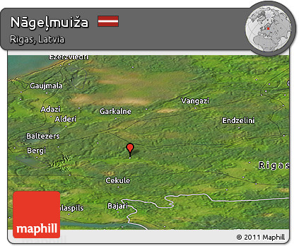 Satellite Panoramic Map of Nāgeļmuiža