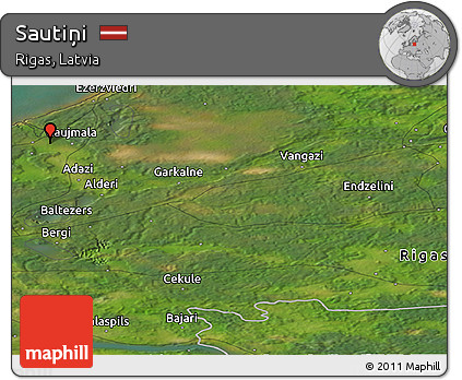 Satellite Panoramic Map of Sautiņi
