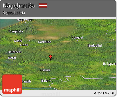 Satellite Panoramic Map of Nāgeļmuiža