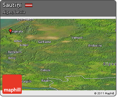 Satellite Panoramic Map of Sautiņi