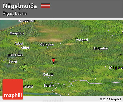 Satellite Panoramic Map of Nāgeļmuiža