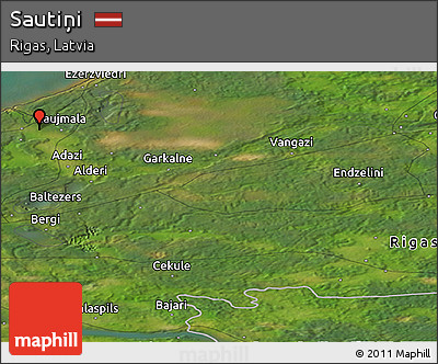 Satellite Panoramic Map of Sautiņi
