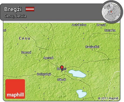 Physical 3D Map of Bregži