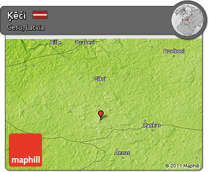 Physical 3D Map of Ķēči