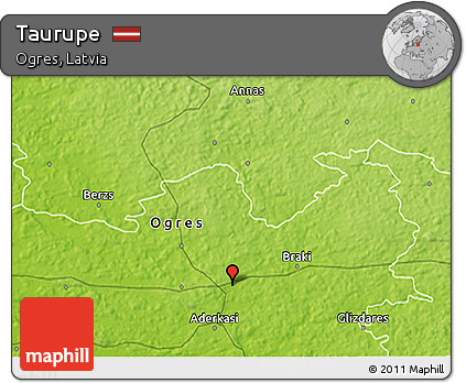 Physical 3D Map of Taurupe
