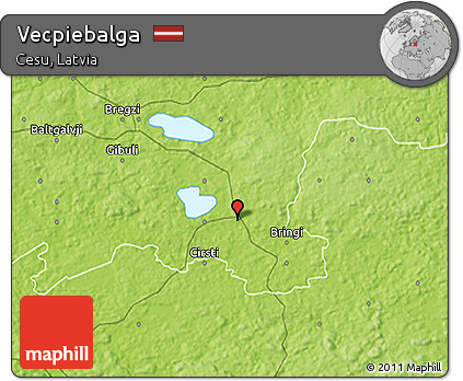 Physical 3D Map of Vecpiebalga