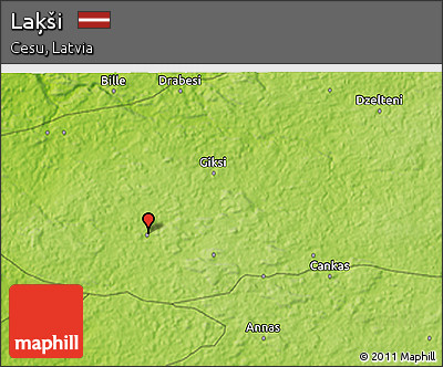 Physical 3D Map of Laķši