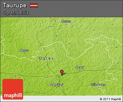 Physical 3D Map of Taurupe