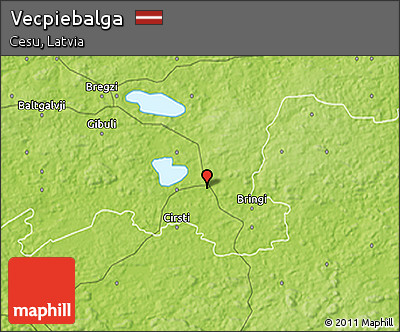 Physical 3D Map of Vecpiebalga