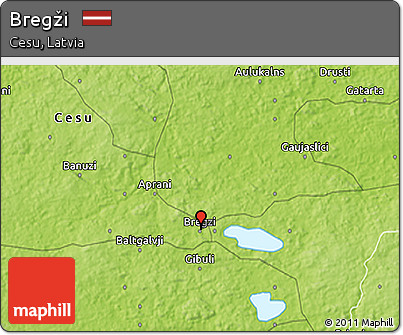 Physical 3D Map of Bregži