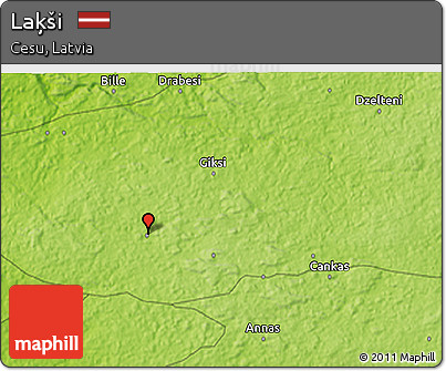 Physical 3D Map of Laķši
