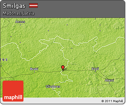 Physical 3D Map of Smilgas
